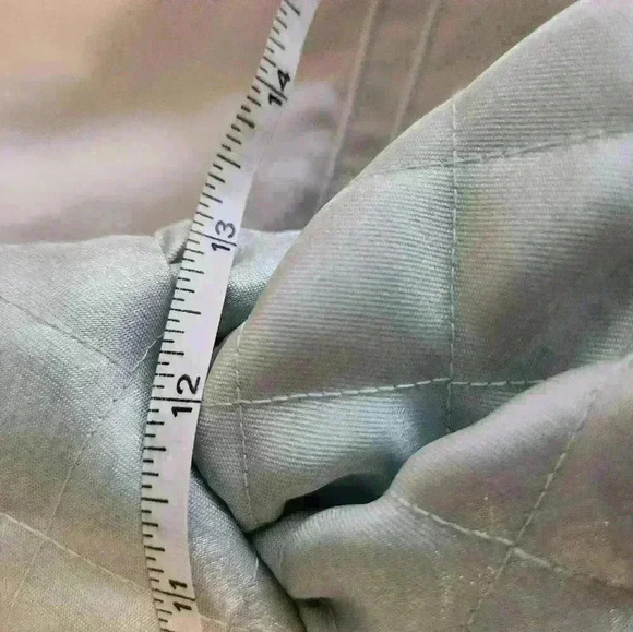 ASOS Mint White Chocolate Peplum Quilted Green Silver Holiday Top Sleeveless - Picture 9 of 10